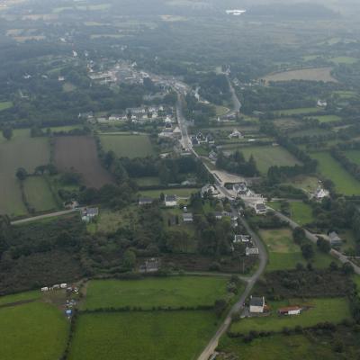 Vue aérienne du bourg prise depuis le nord